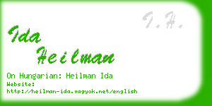 ida heilman business card